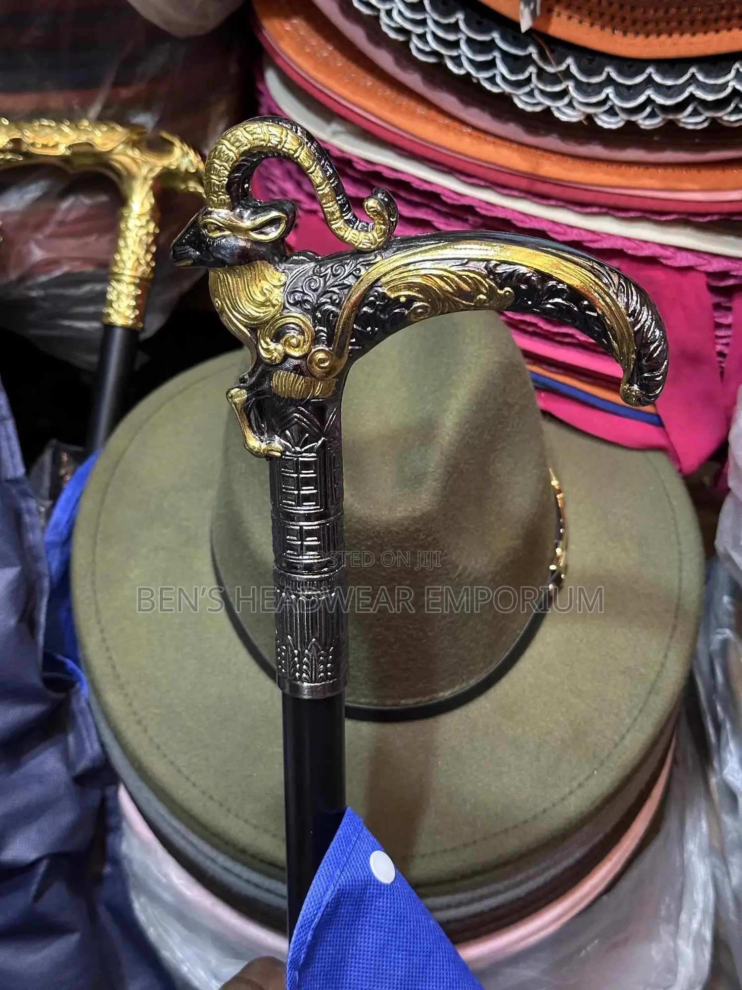 Gold Head Sword Walking Sticks
