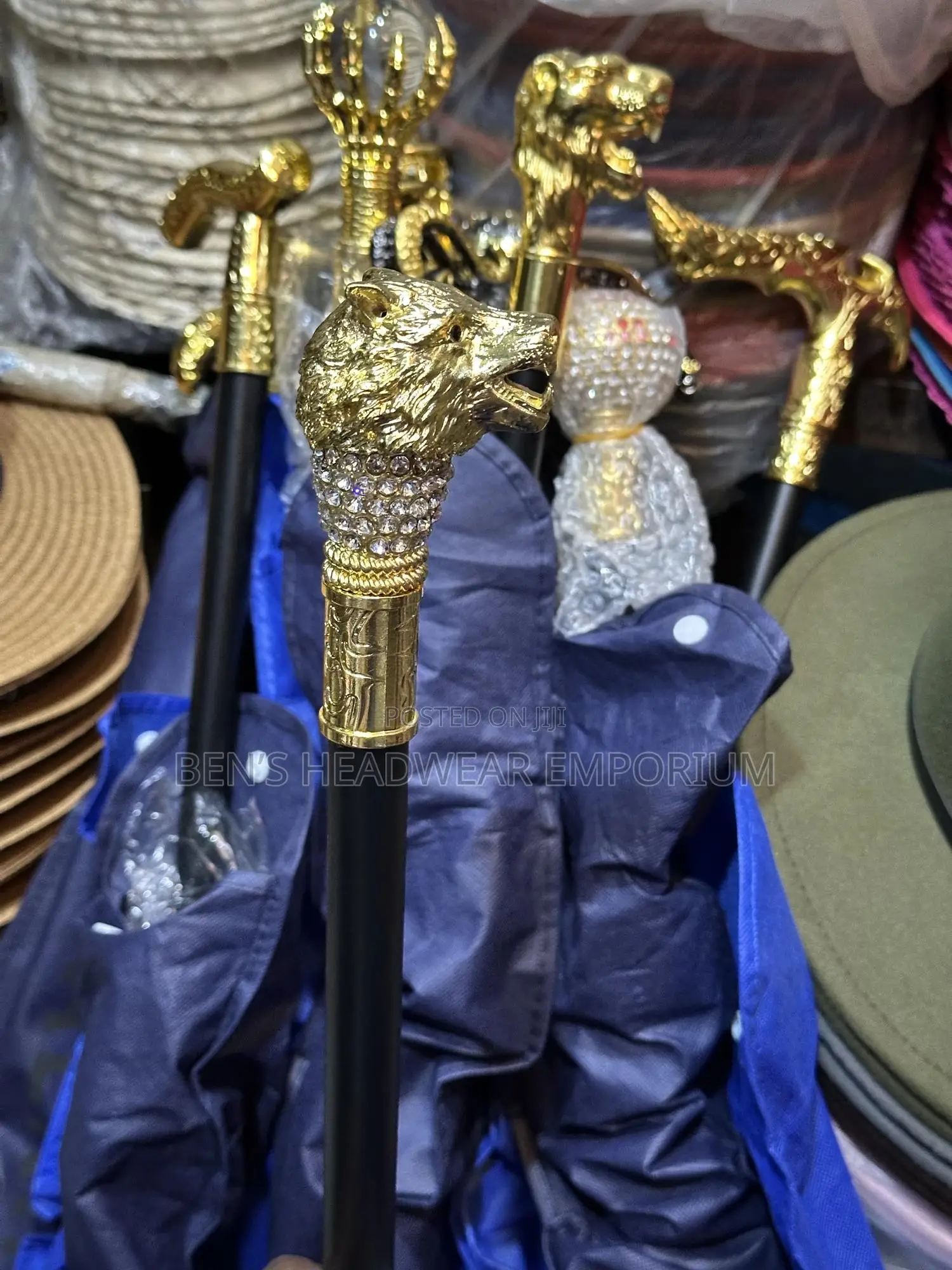 Gold Head Sword Walking Sticks