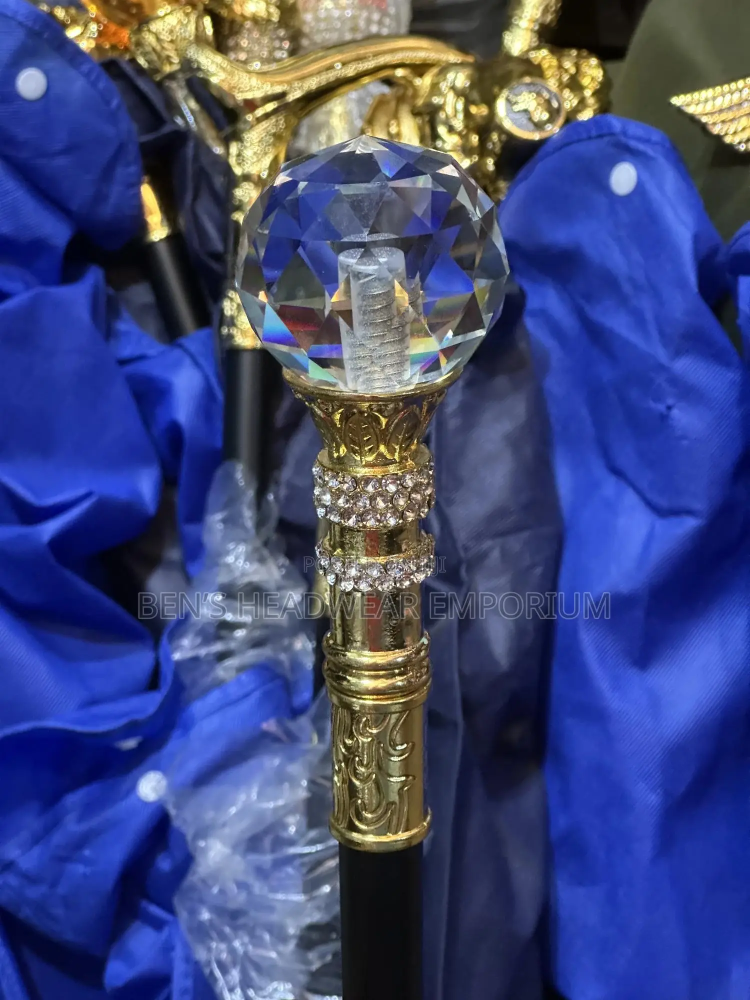 Gold Head Sword Walking Sticks