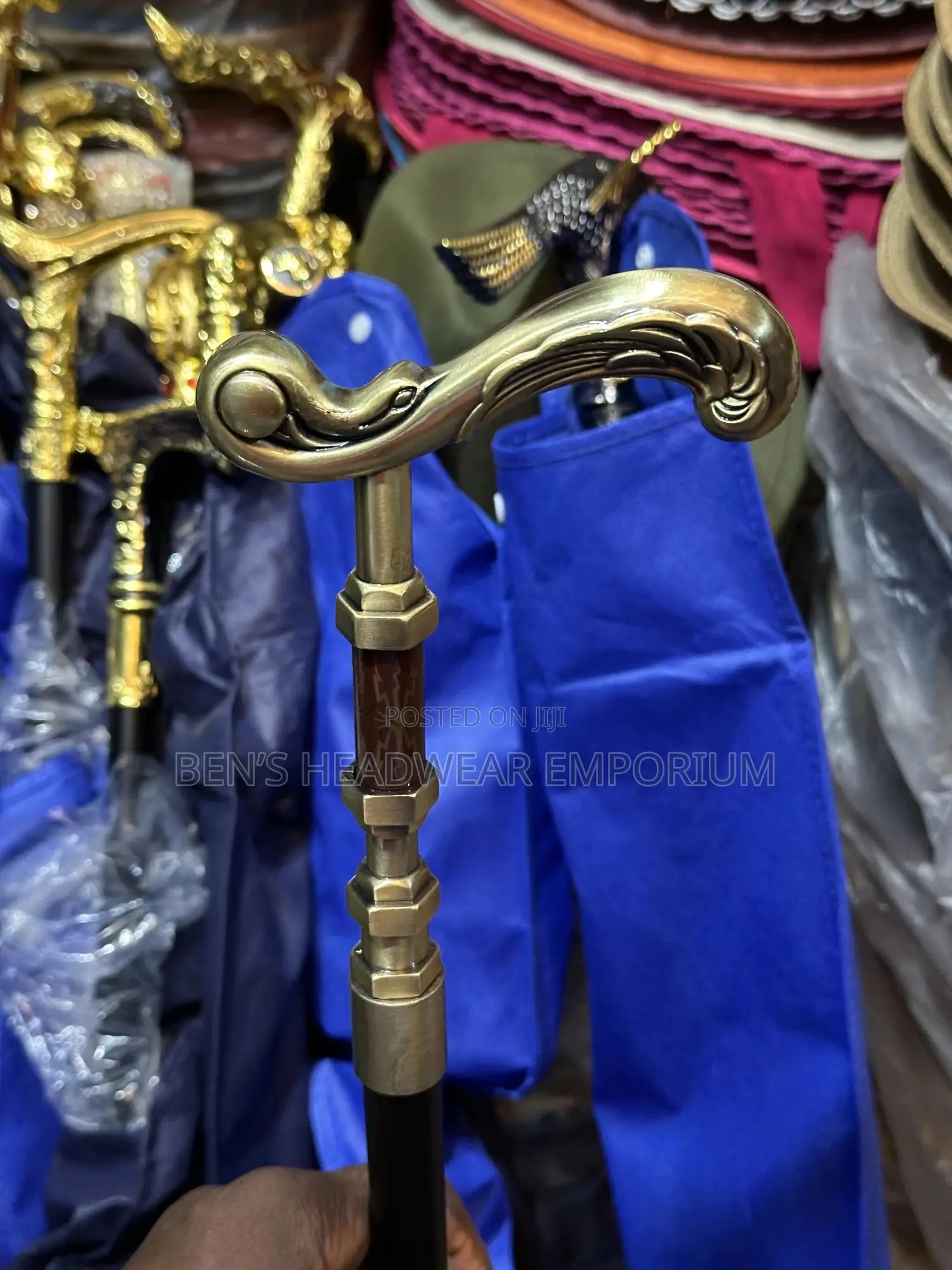 Gold Head Sword Walking Sticks