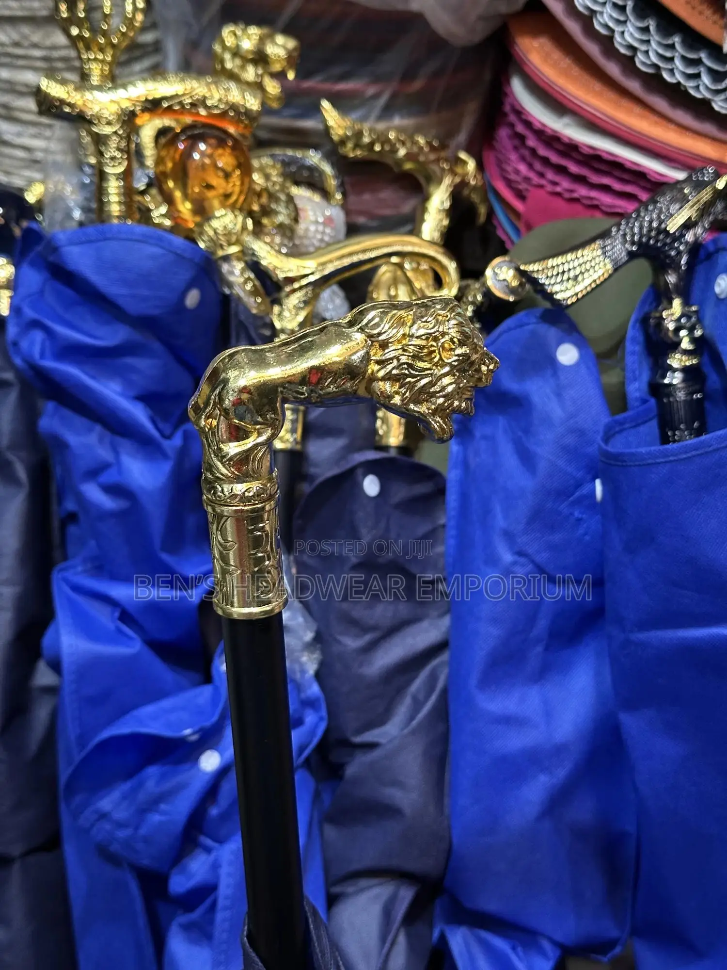 Gold Head Sword Walking Sticks