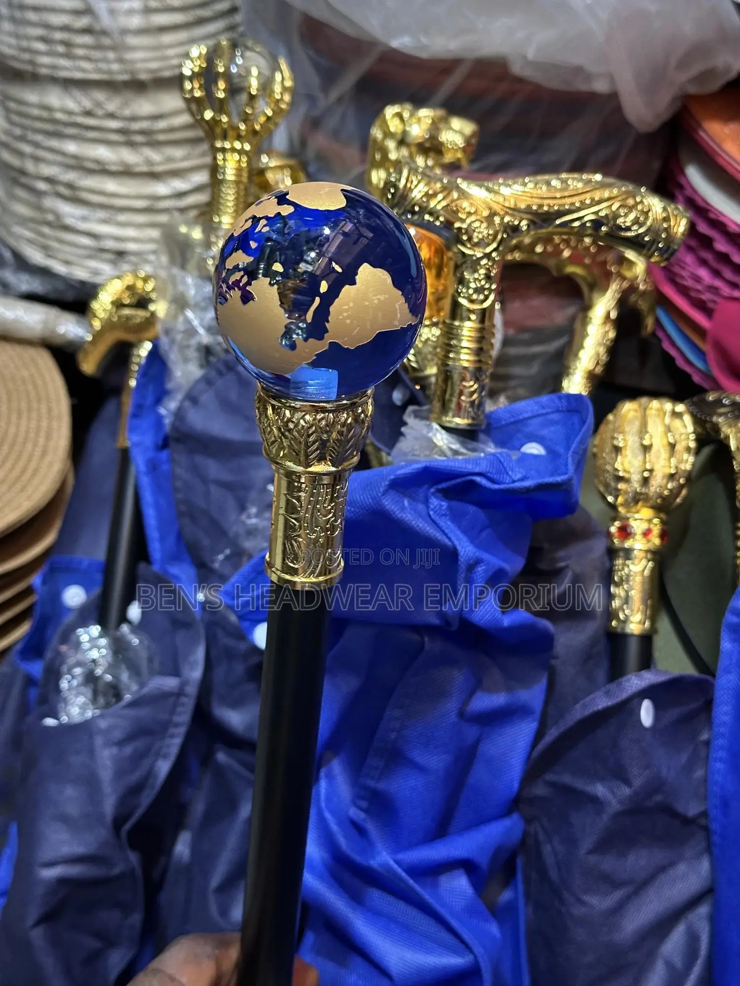 Gold Head Sword Walking Sticks