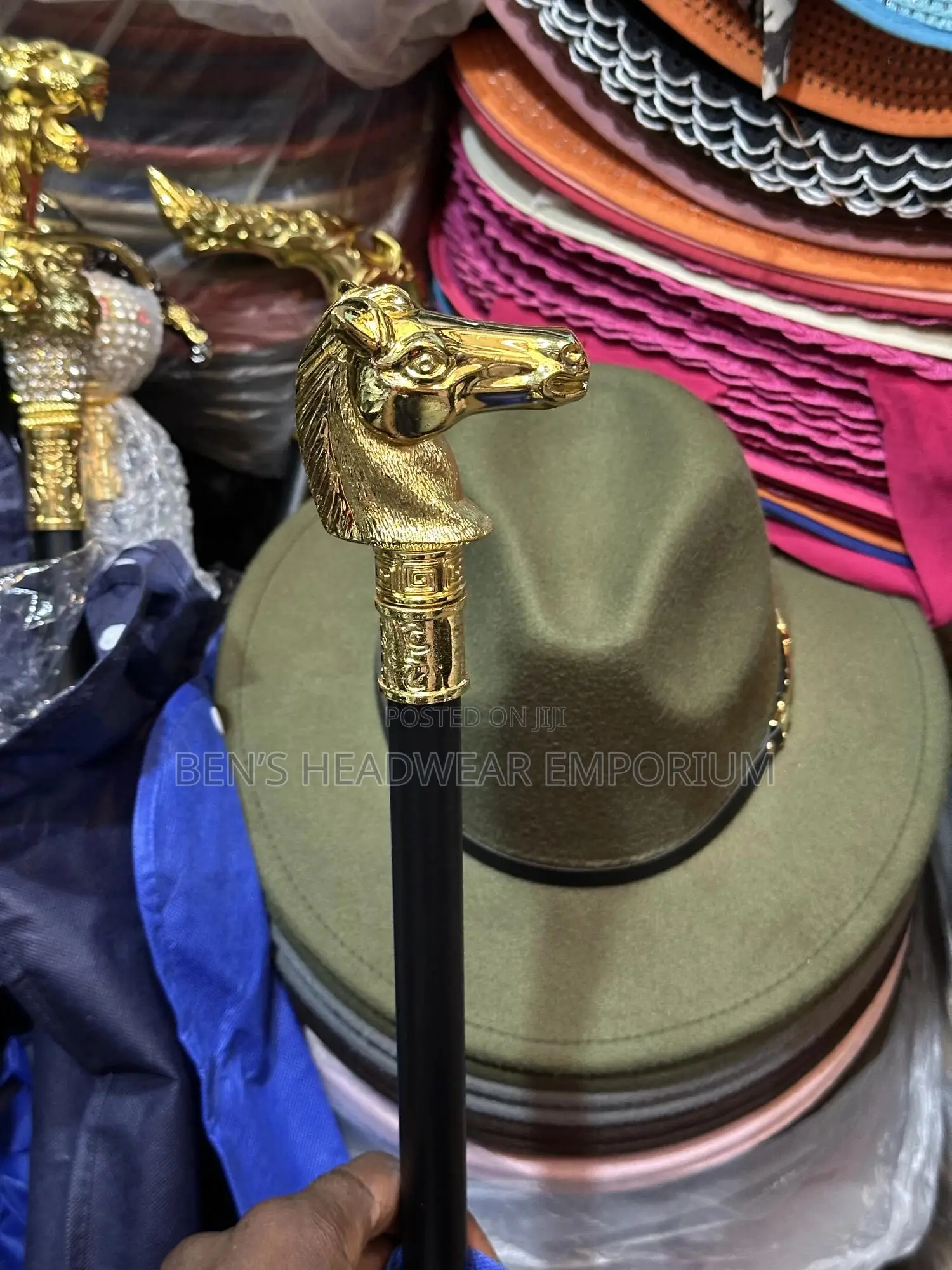 Gold Head Sword Walking Sticks