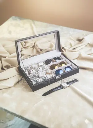 6 Slot Wristwatch Box (With 3 Slots For Eye Glasses)