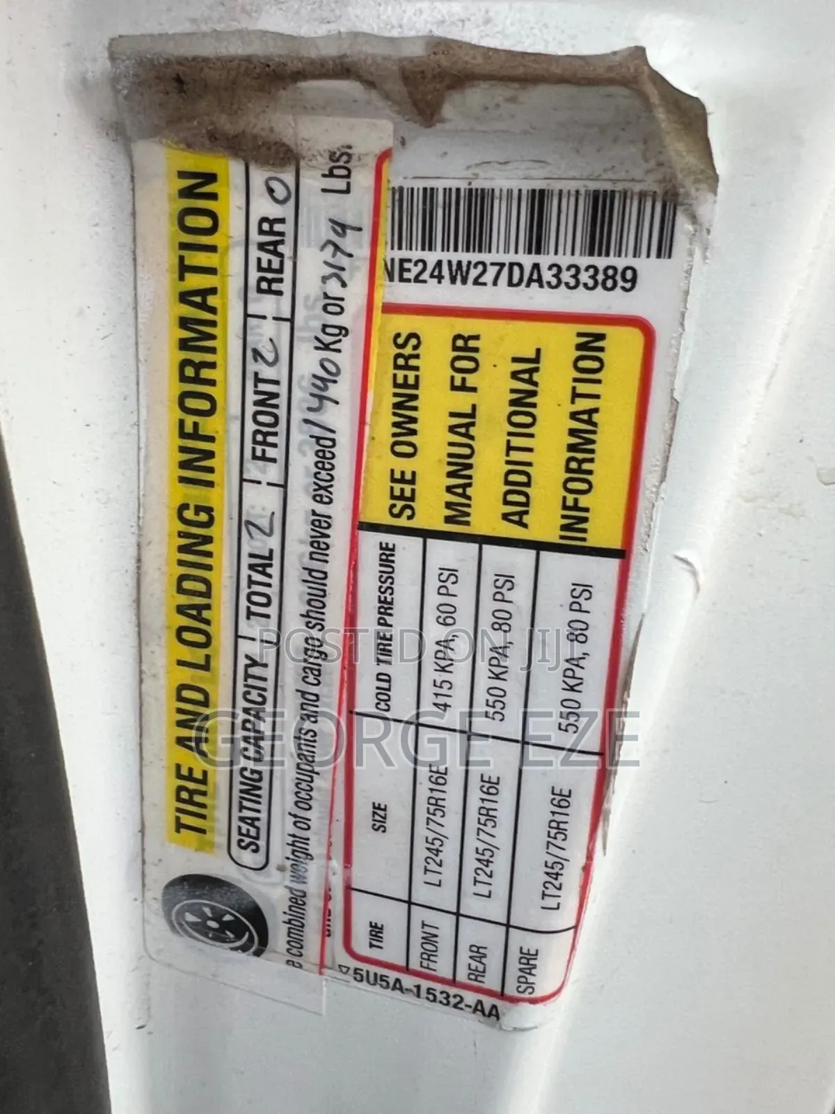 Ford E250 2007 White