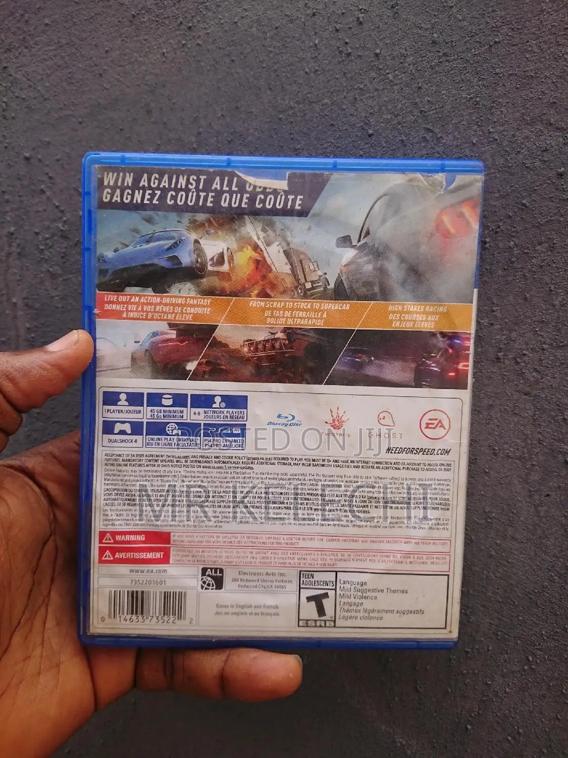 Neatly Used Need for Speed Payback for (Ps4 and Ps5)