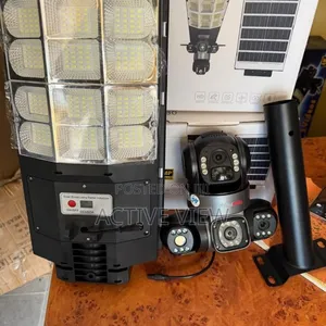 Security Street Light With 3lens Lens CCTV Camera