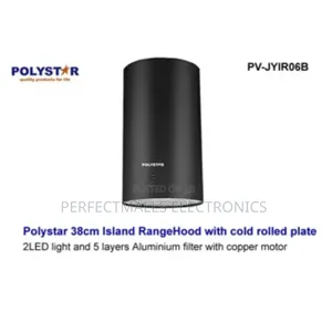 Polystar 38cm Island Rangehood With Cold Rolled Plate | Pv-Jyir06b