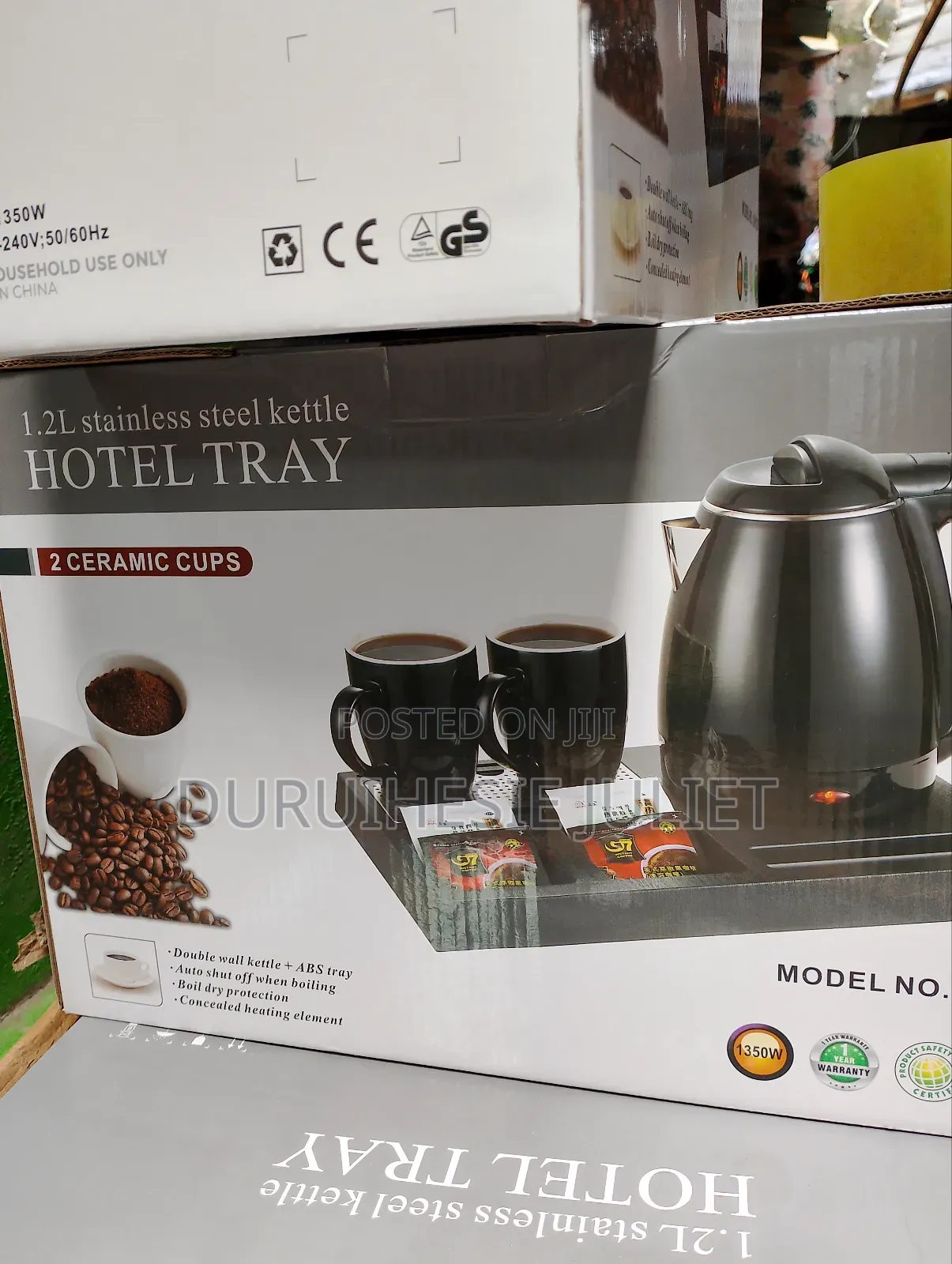 Hotel Tray and Two Cups