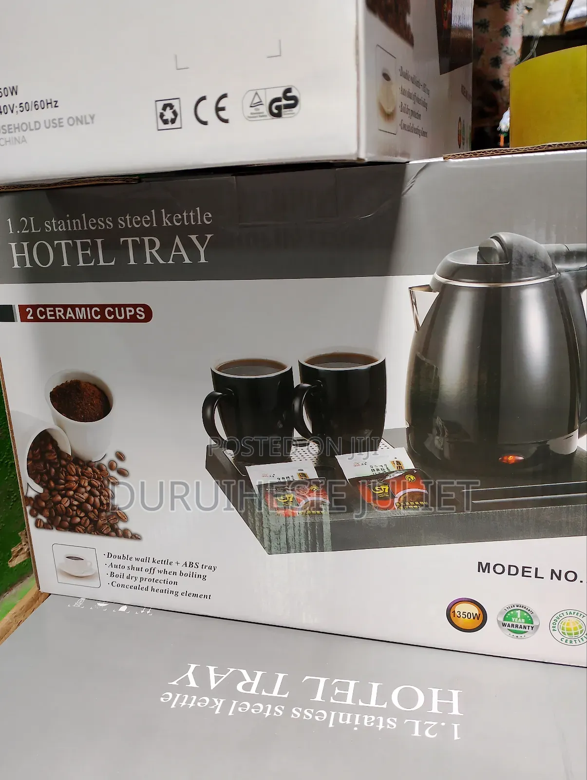 Hotel Tray and Two Cups