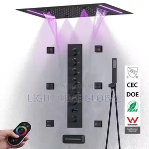 Led Quality Black Conduit Shower