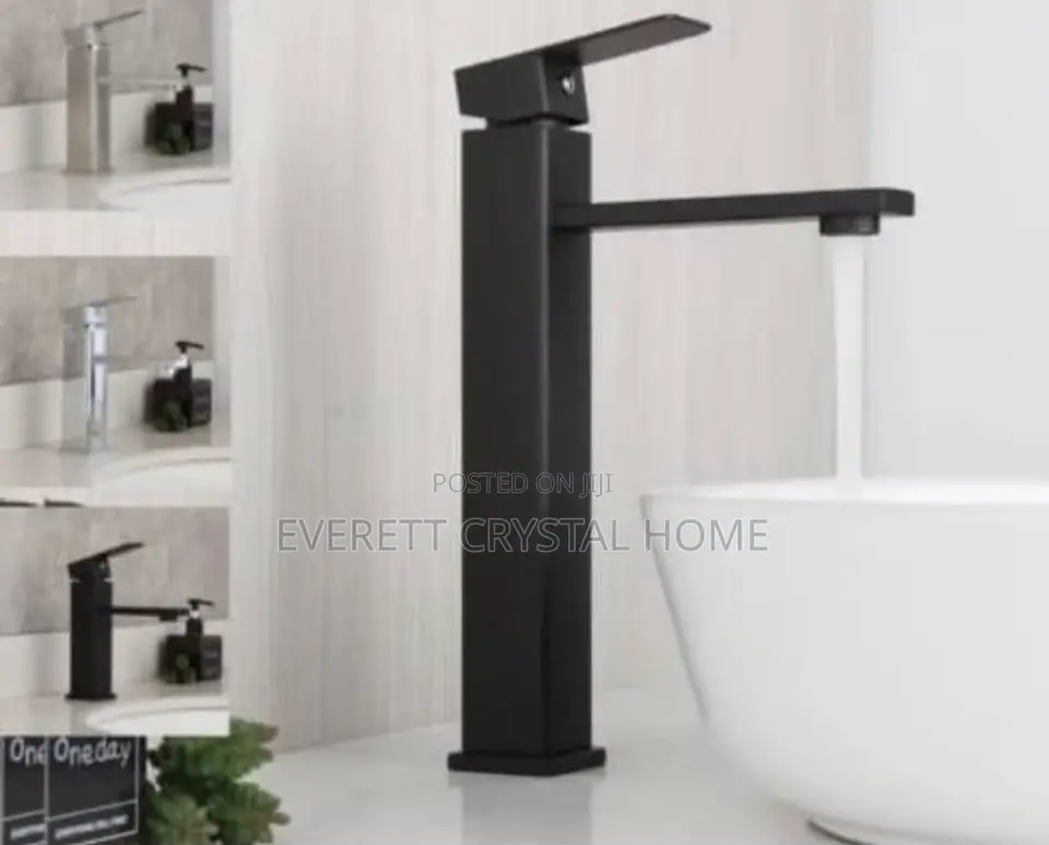 Long Black Mixer Tap