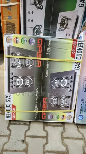 Qasa 4-Burner Glass Top Gas Cooker - QGC-4bg (Brand New)