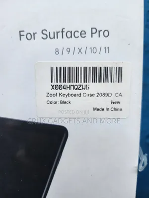Zoof Type Cover for Microsoft Surface Pro (Black With Backlit)