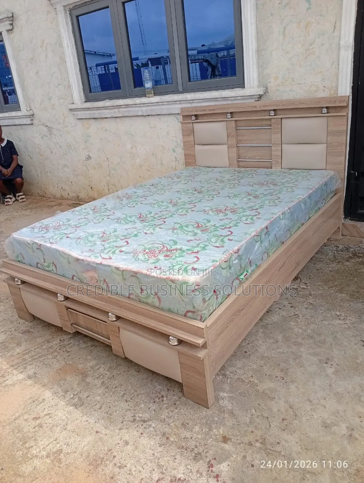 Bed Frame and Mattress 4x6ft