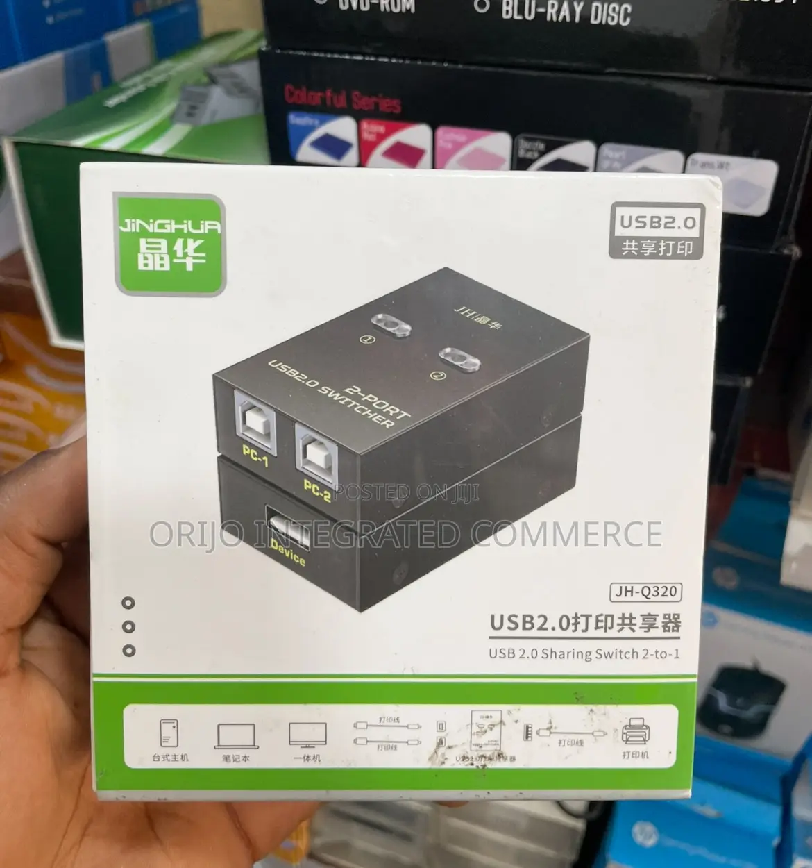 Usb 2.0 Sharing Switch 2-to-1 Jh-Q320