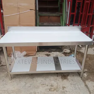 6ft Stainless Steel Working Table With Back