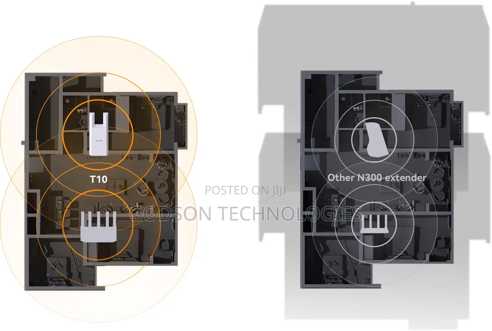 Tenda T10 N300 Wi-Fi Range Extender