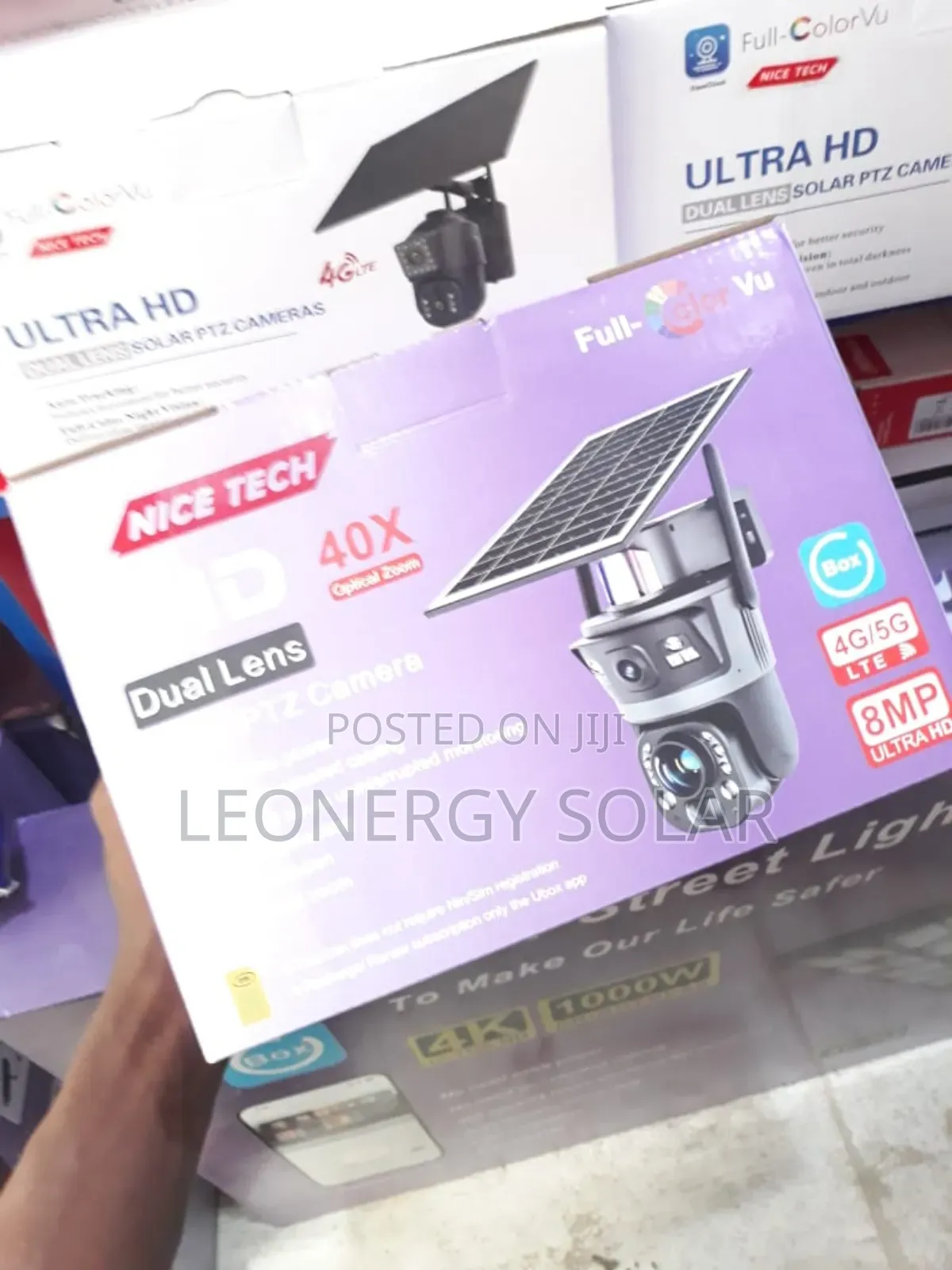 Ubox Dual Lens Solar Camera 40× Zoom