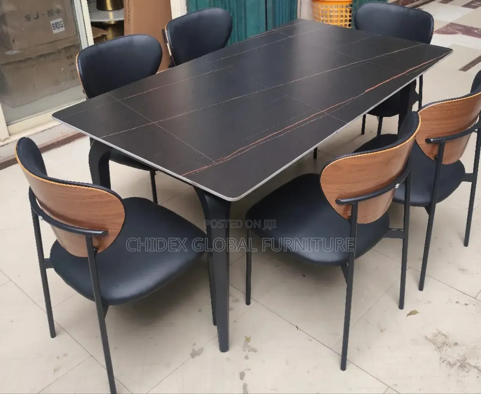 Simple Unique Marble Dining Table Set