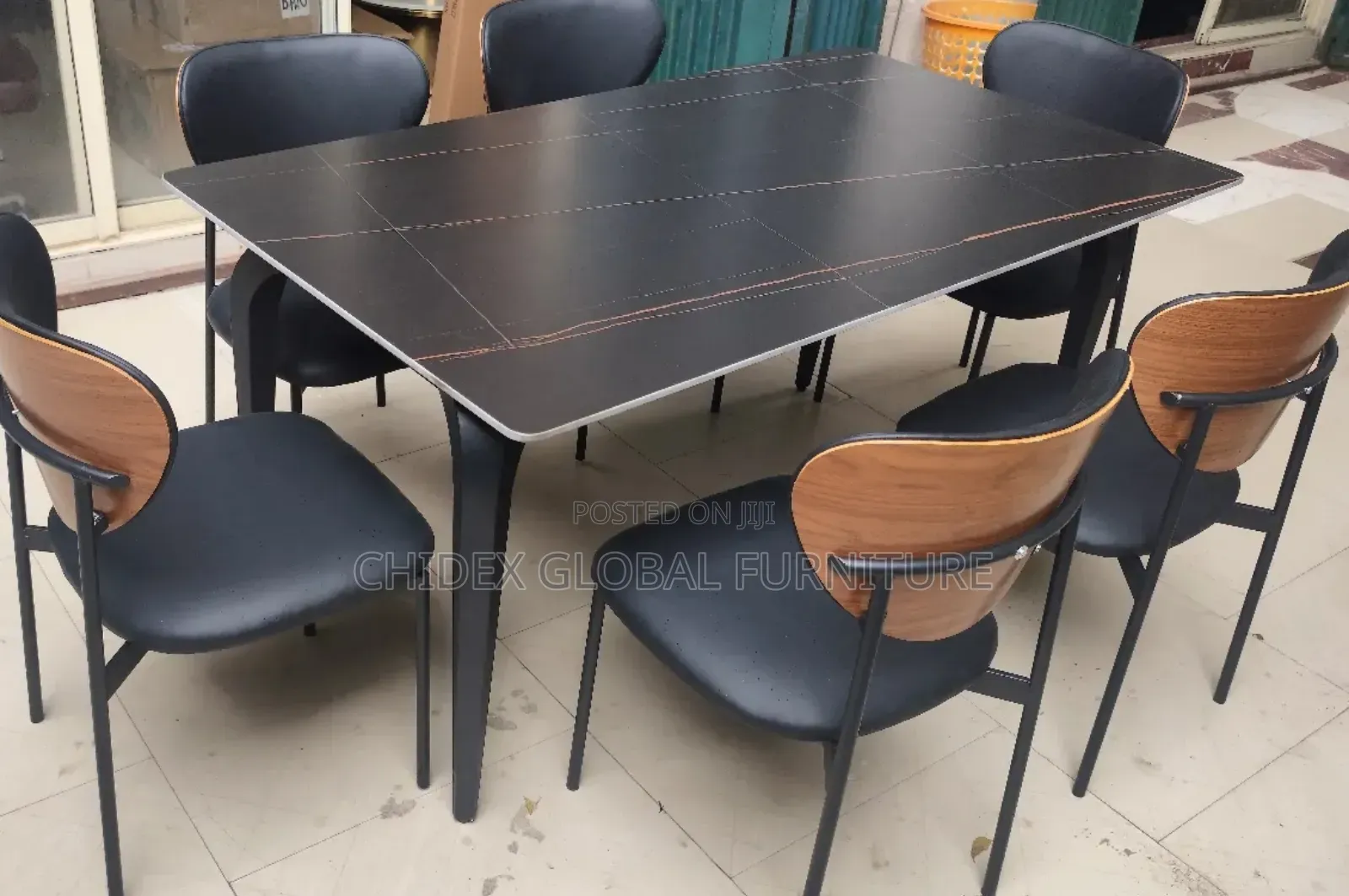 Simple Unique Marble Dining Table Set