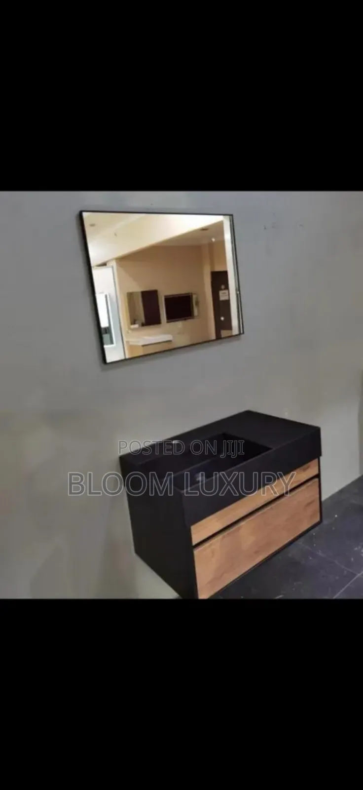 Bathroom Cabinet With Led Mirror And Side Shelf