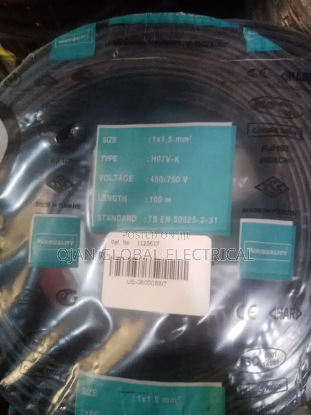 1.5mm Single Vatan Kablo Flexible Wire