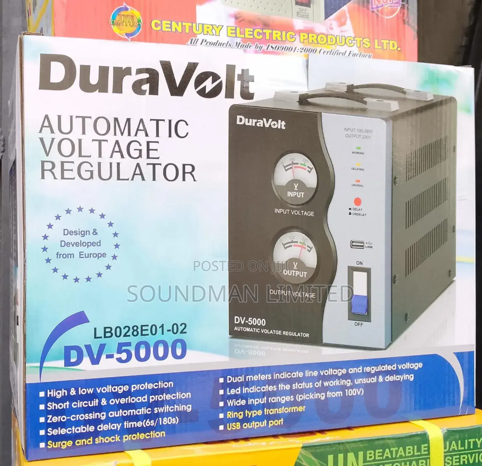 Duravolt 5000w Stabilizer Heavy Duty Auto Voltage Regulator Dv-5000