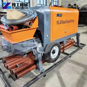 Portable Cement Concrete Pumping Machine Concrete Trailer Pump