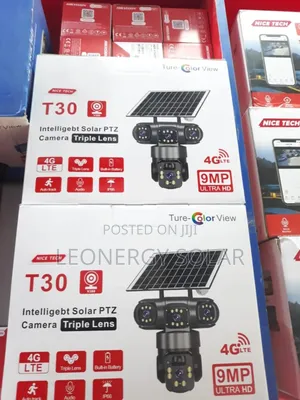 T30 V380 Triple Intelligent PTZ Solar Camera
