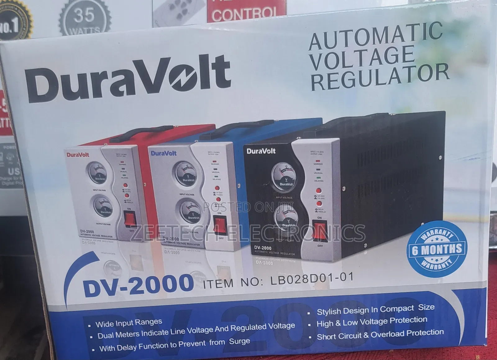Duravolt Dv-2000 Automatic Voltage Regulator.