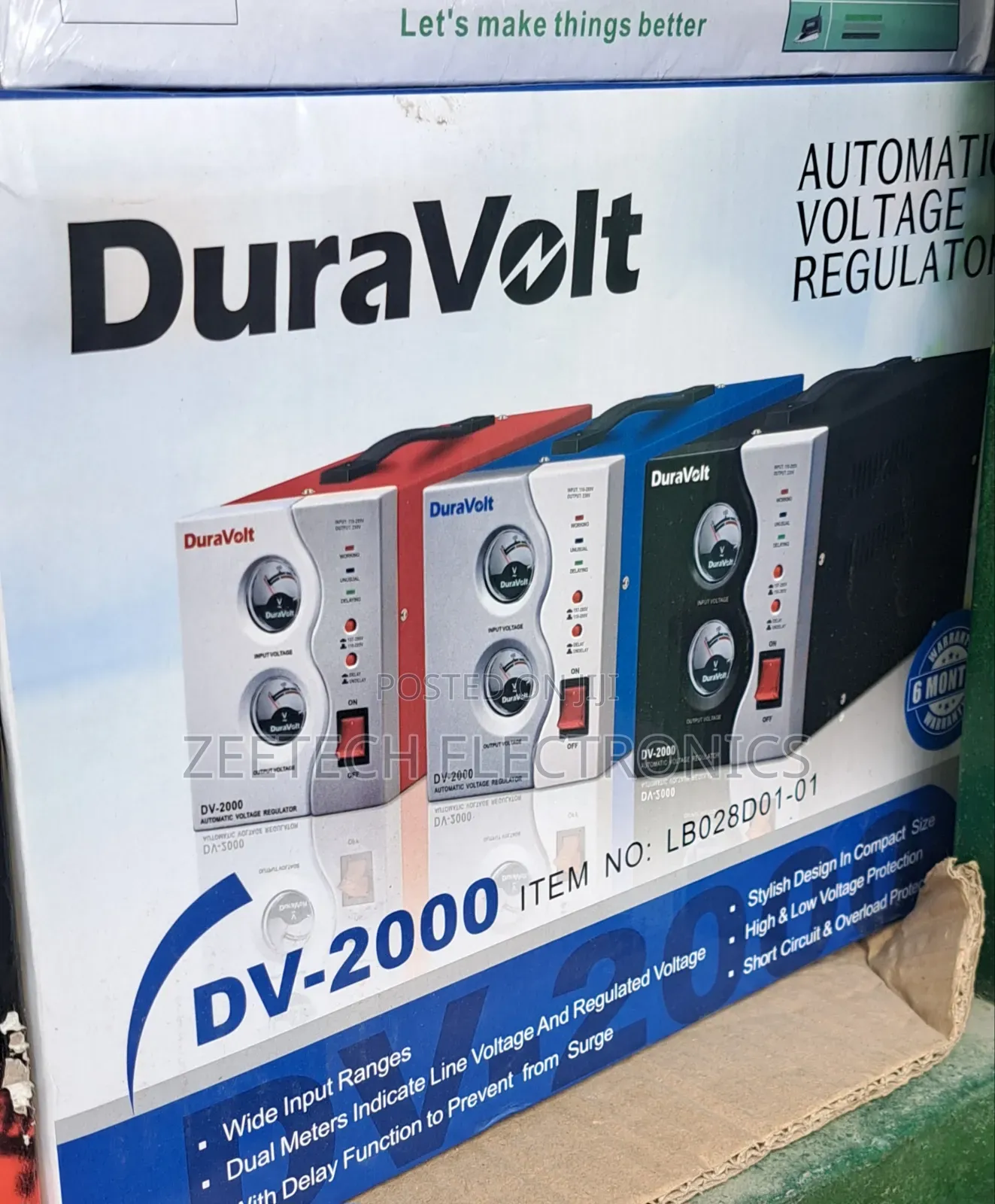 Duravolt Dv-2000 Automatic Voltage Regulator.