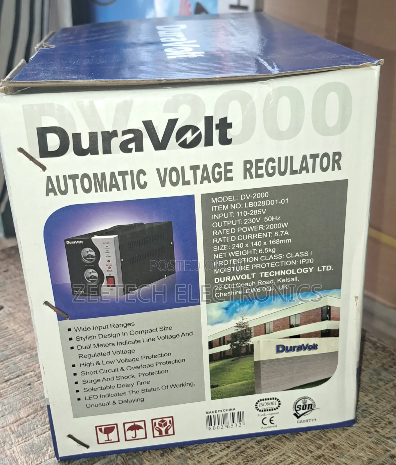 Duravolt Dv-2000 Automatic Voltage Regulator.
