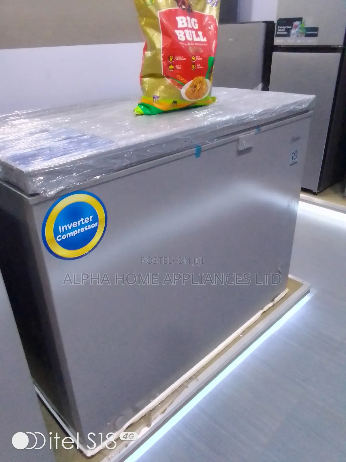 Midea Inverter Chest Freezer 298l Gray Colour