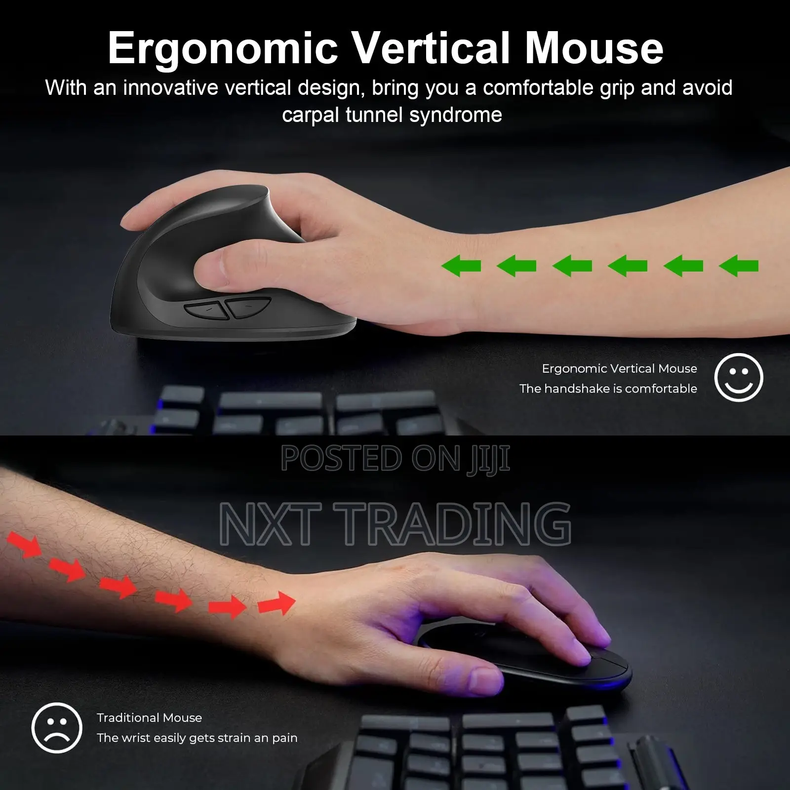 Wireless Vertical Mouse Ergonomic Vertical Mouse