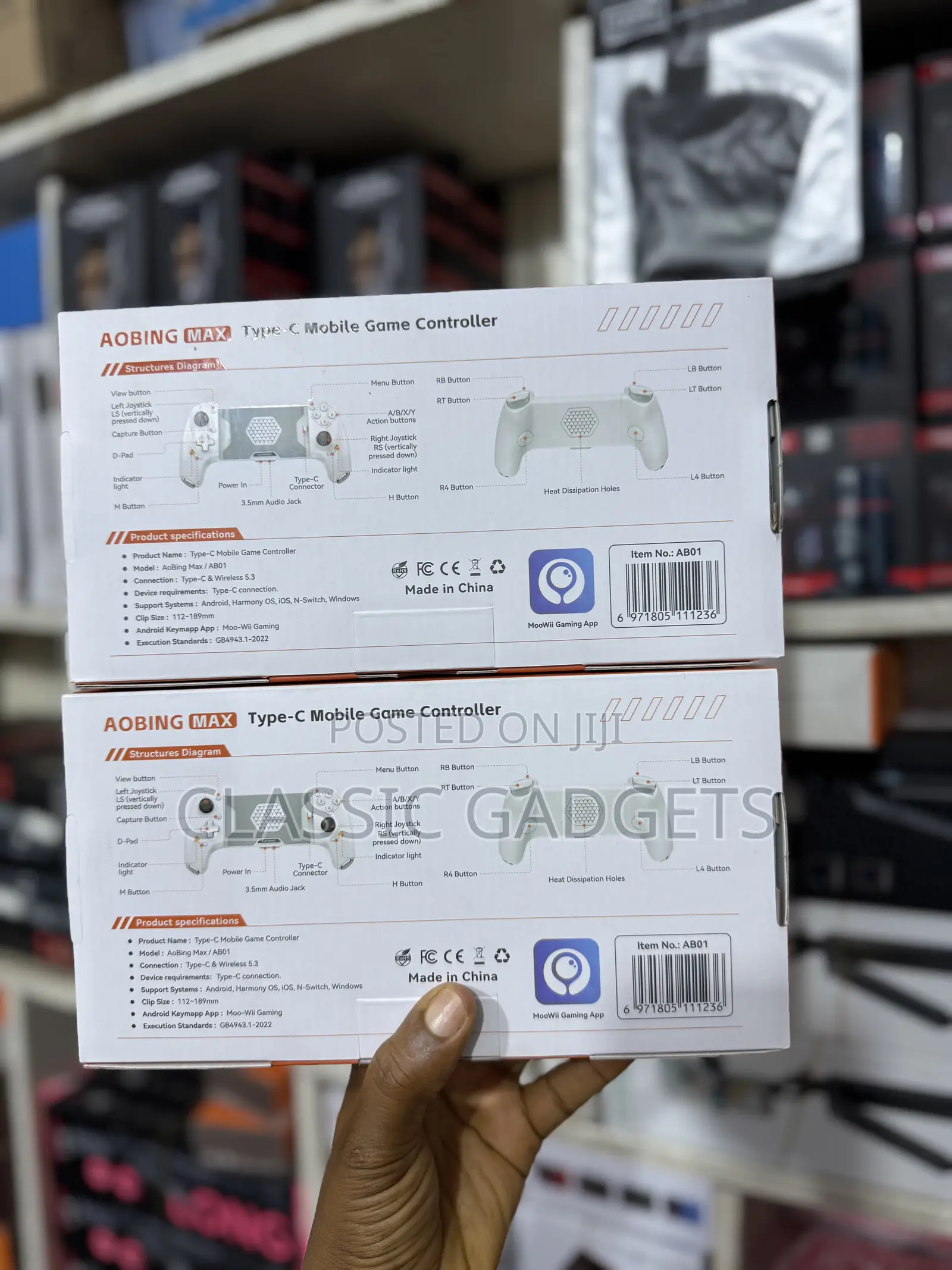 Aobing Max Ab01 Type - C Mobile Game Controller for Android, Ios, Pc