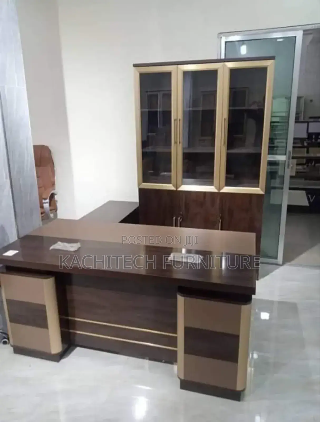Executive Table With Shelves