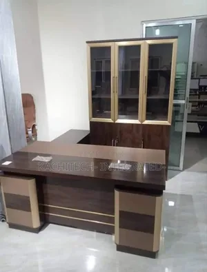 Executive Table With Shelves