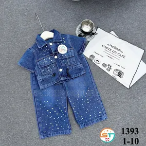 Girl Children Jean Set Jacket Ans Palazzo Jean 2 Pics