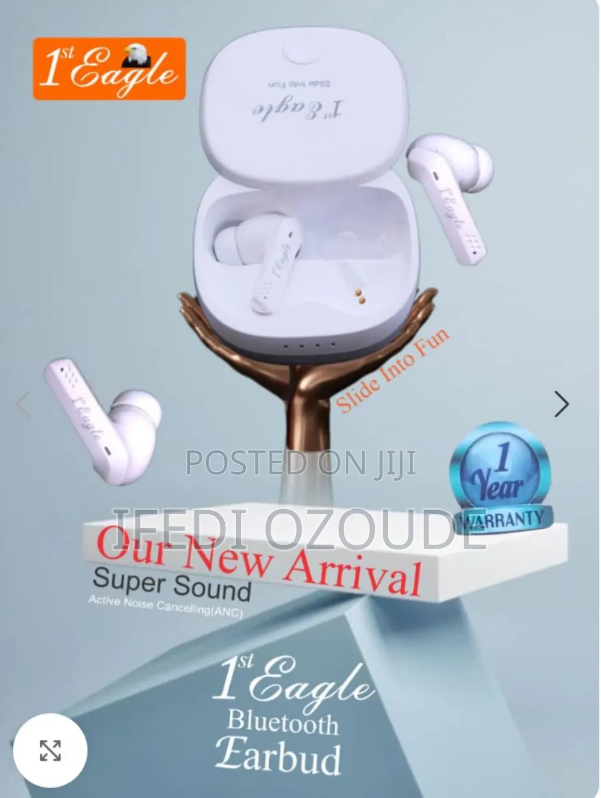 1st Eagle Bluetooth Earbuds With Strong Battery Capacity.