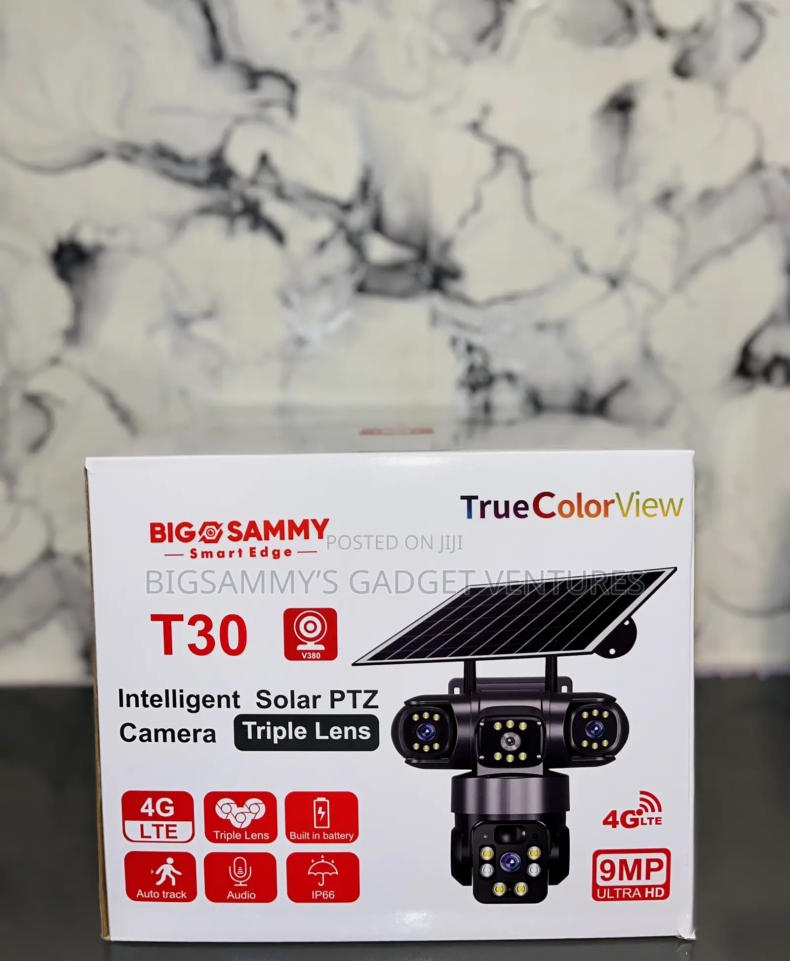 Real 3 Lens Solar PTZ 4g Camera - T30