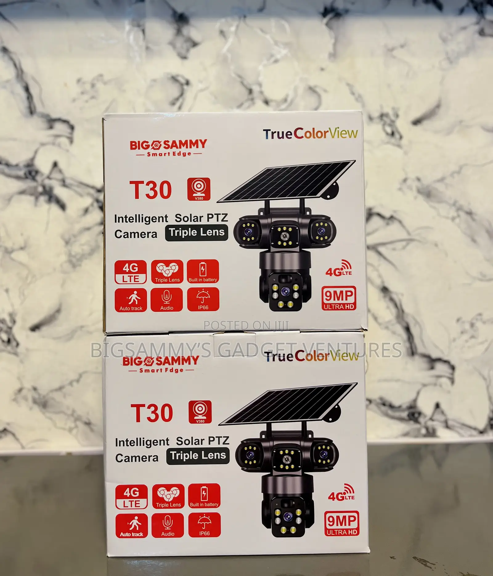 Real 3 Lens Solar PTZ 4g Camera - T30