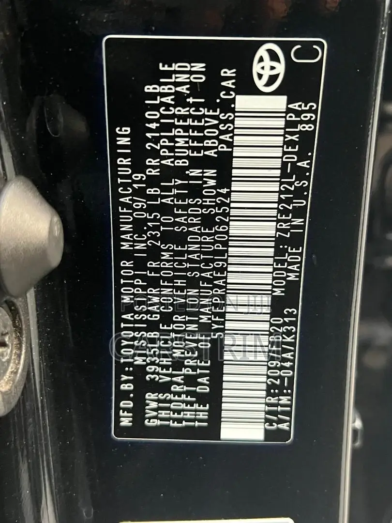 Toyota Corolla 2020 Black