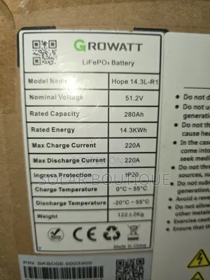 14.3kwh Growatt Lithium Ion Battery