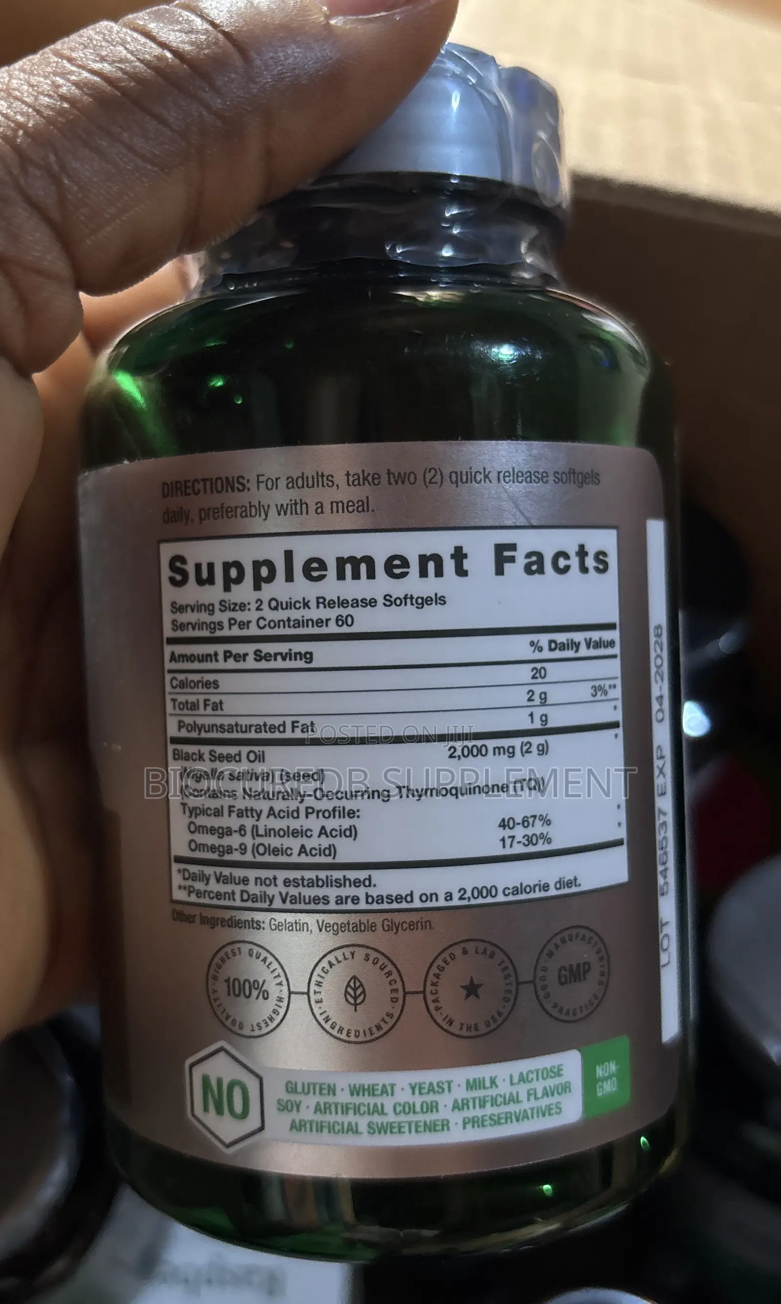 Black Seed Oil 2000mg 120softgels