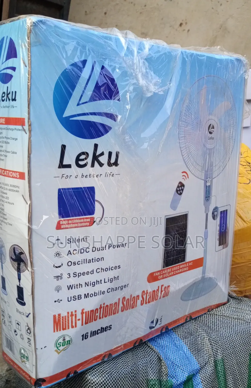 Solar Rechargeable Fan