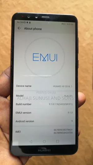 Huawei Y9 2018 64 GB Black