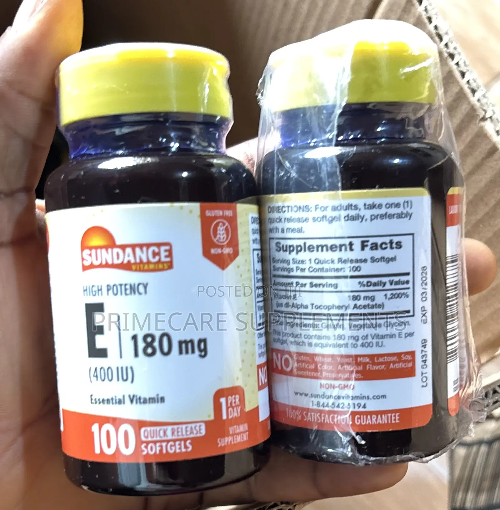 Vitamin E 180mg 400iu 100softgels