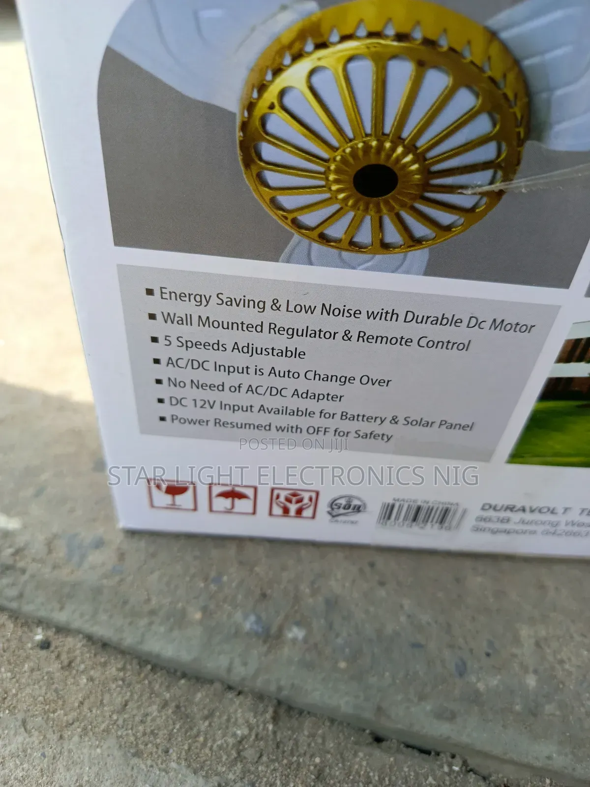 Solar Ceiling Fan 56 Inches