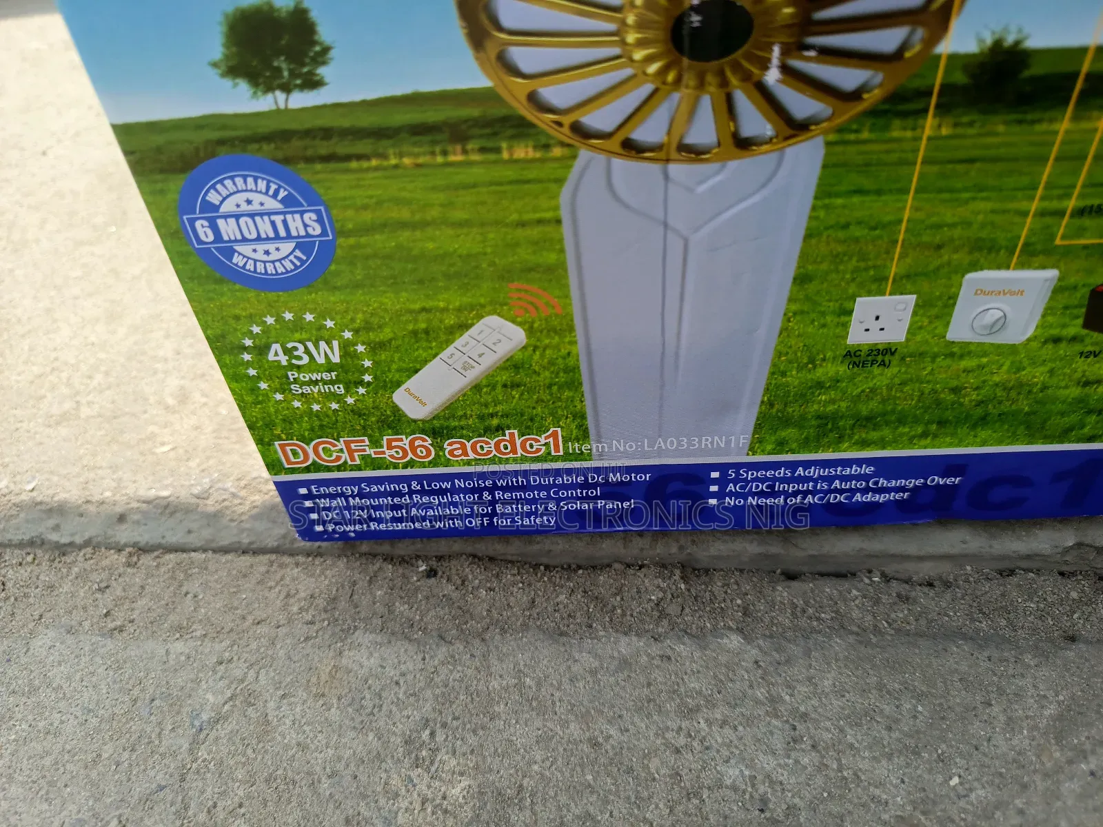 Solar Ceiling Fan 56 Inches